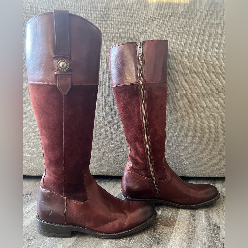Frye Melissa button boots brown size 7.5